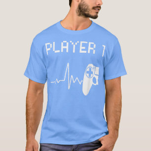 T-shirt Player 1 Heart Beat Video Game Couple Matching Gam