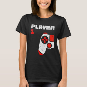 T-shirt Player 1 Player 2 Gamer Matching Brothers Friends