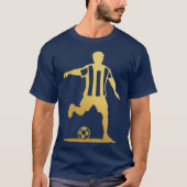 T-shirt player in a playground dribbling with side view Ov (Devant)