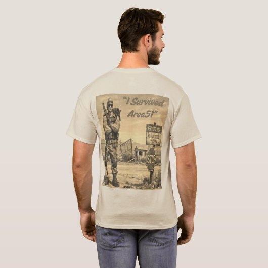 T-shirt Playera Area51 -I survived Area51 (Dos entier)