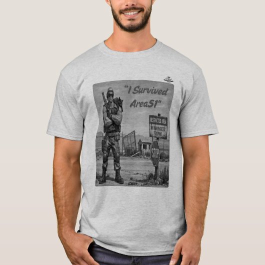 T-shirt Playera Area51 -I survived Area51 (Devant)