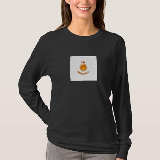 T-shirt Playera Básica de Manga Larga “Sol Brillo Sola” (Devant)