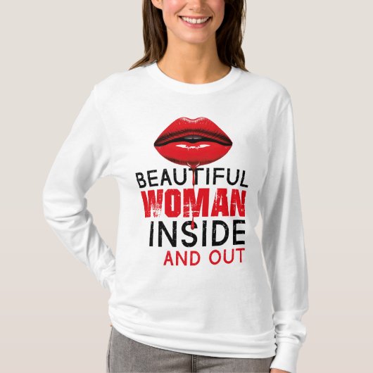 T-shirt Playera básica de mangas largas Beautiful Woman (Devant)