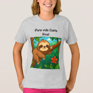 T-shirt Playera de Oso perezoso costarricense.