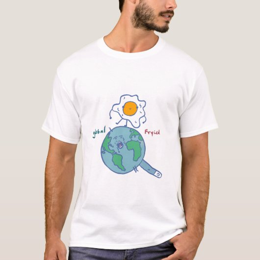 T-shirt Playera global fried (Devant)