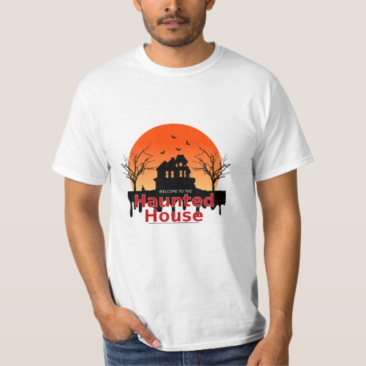 T-shirt Playera Halloween Casa Embrujada (Devant)