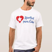 T-shirt Playera Libertad para Cuba (Devant)