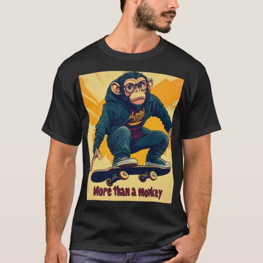 T-shirt Playera monkey skater  (Devant)