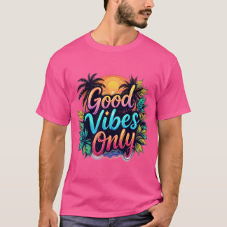 T-shirt Playera motivacional Good Vibes Only stilo Vintage