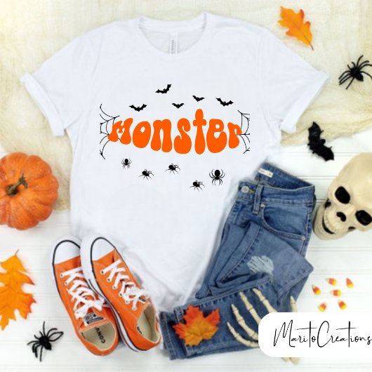 T-Shirt Playera Retro Groovy Halloween Spooky VibesT-Shirt