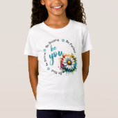 T-Shirt Playera Watercolor Flower Design and Motivacional (Devant)
