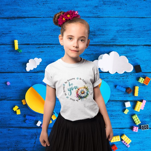 T-Shirt Playera Watercolor Flower Design and Motivacional