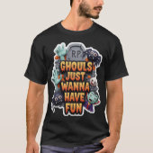 T-shirt Playful claymation Halloween characters and text G (Devant)