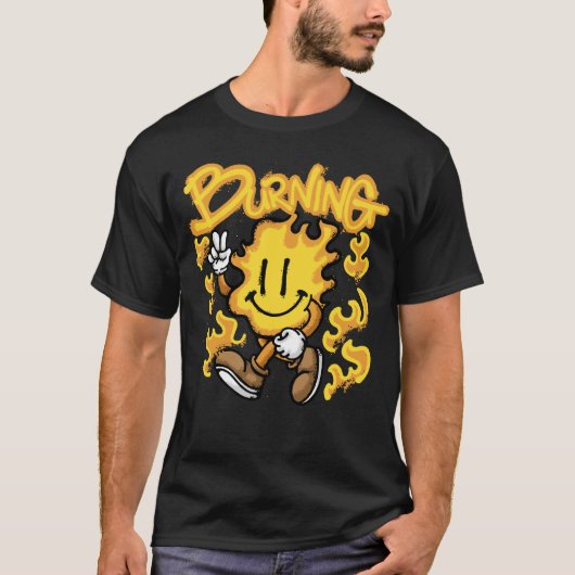 T-shirt Playful Flames streetwear (Devant)