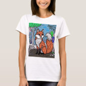 T-shirt "Playful Fox in the Forest" (Devant)