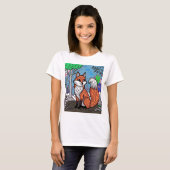T-shirt "Playful Fox in the Forest" (Devant entier)