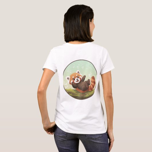 T-shirt Playful Red Panda Forest Tee (Dos entier)