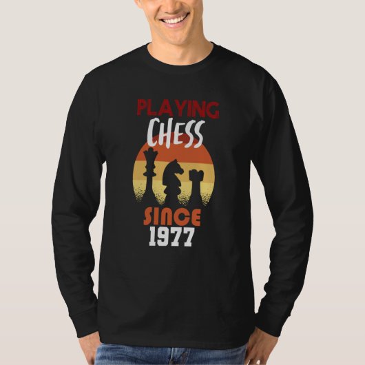 T-shirt Playing chess since 1977 (Devant)