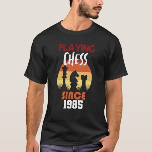 T-shirt Playing chess since 1985 (Devant)