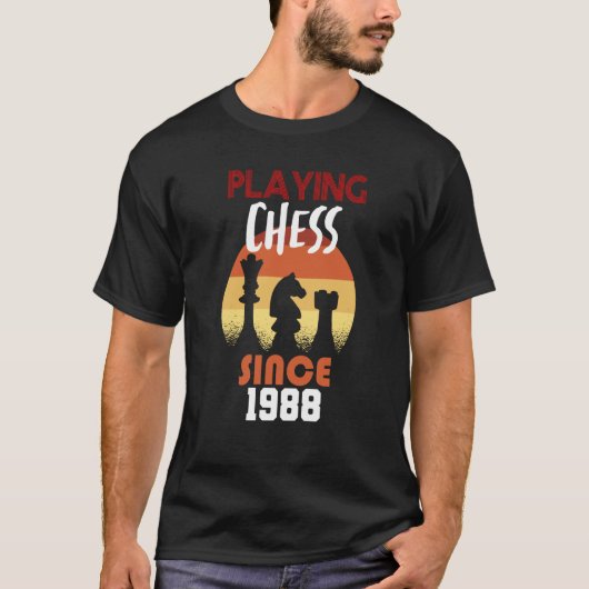 T-shirt Playing chess since 1988 (Devant)