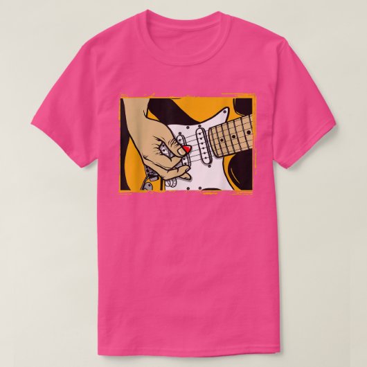T-shirt Playing Chords On Guitar Musical Design  (Design devant)