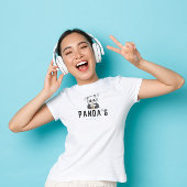 T-shirt Playlist Panda noir et bleu