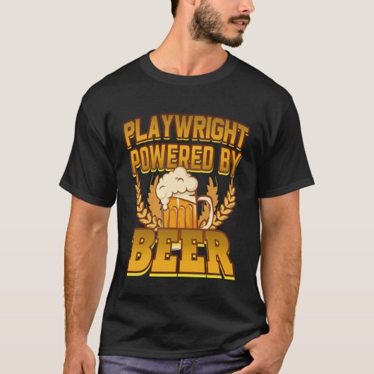 T-shirt Playwright Powered By Beer (Devant)