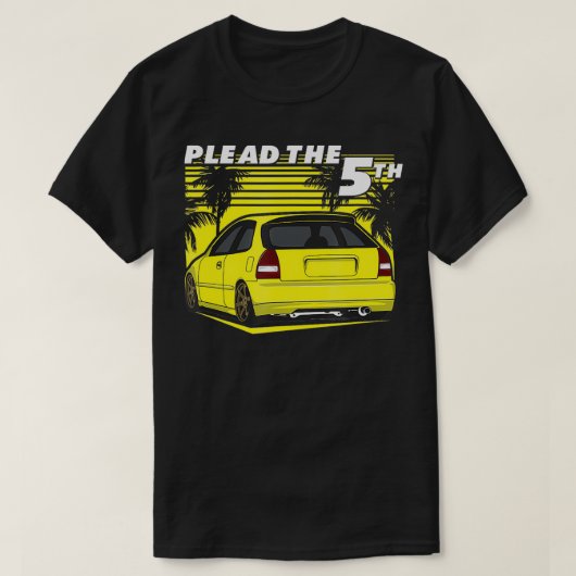 T-shirt Plead 5th Civics Hatch EK (Design devant)
