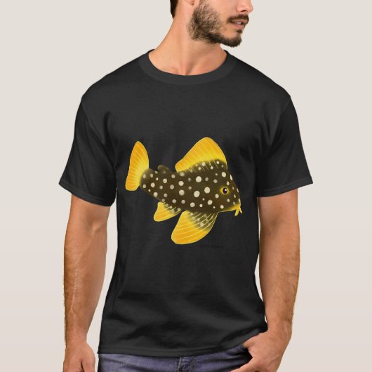 T-shirt Pleco Poisson Pépite d'Or (Devant)