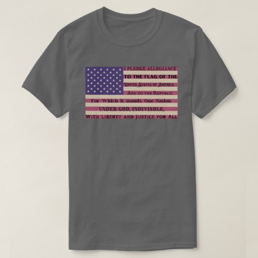 T-shirt Pledge of Allegiance Flag (Design devant)