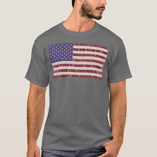 T-shirt Pledge of Allegiance Flag (Devant)