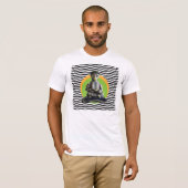 T-shirt Plein chercheur de singe de Lotus méditant (Devant entier)