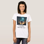 T-shirt Pleine lune Bigfoot Night Woods (Devant entier)