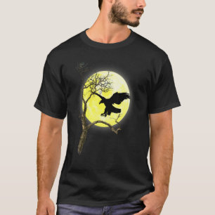T-shirt Pleine lune d'aigle chauve Lumière Nature Oiseau O