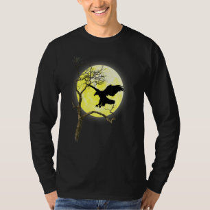 T-shirt Pleine lune d'aigle chauve Lumière Nature Oiseau O