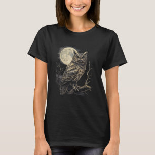 T-shirt Pleine lune de Chouette de la forêt noire Vêtement