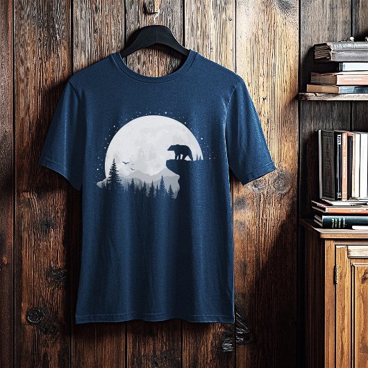 T-shirt Pleine lune de la forêt d'ours