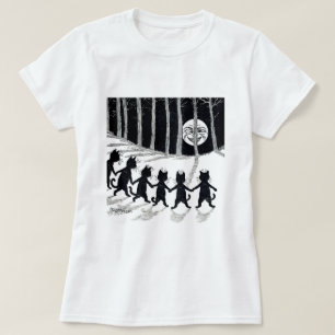 T-shirt Pleine lune et chats, Louis Wain