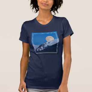 T-shirt Pleine lune Sur Alyeska Station De Ski, Alaska
