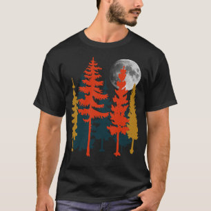 T-shirt Pleine lune sur les arbres pendant la nuit