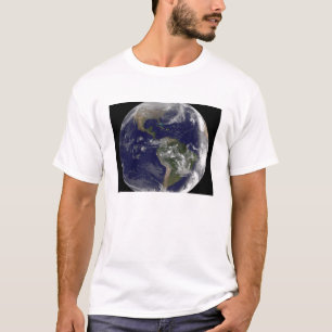 T-shirt Pleine Terre montrant l'Amérique du Nord et l'Amer
