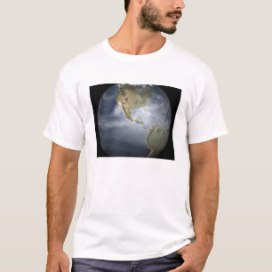 T-shirt Pleine vue de la terre montrant la vapeur d'eau
