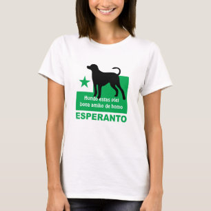 T-shirt Plej bona amiko de homo d'estas d'espéranto/"de