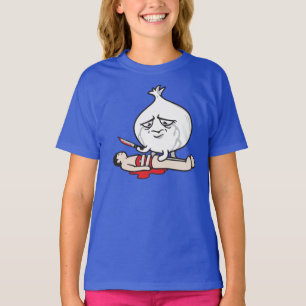 T-shirt Pleurer drôle d'oignon, coupant l'humain