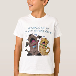 T-shirt Pleurer sur un chien et un chat - Quelle honte de 