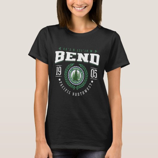 T-shirt Pli Oregon State Pine Tree OU Souvenir Retro (Devant)