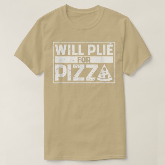 T-shirt Plie Pizza Funny Ballet Danser Italien B (Design devant)