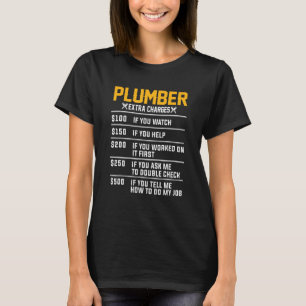T-shirt Plomber Frais supplémentaires Plombeurs Costume Ar