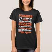 T-shirt Plomber Hommes Pipefitter Pipe Plumber (Devant)