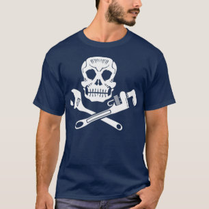 T-shirt Plomberies Tuyauterie à crâne Wrench Steamfitter